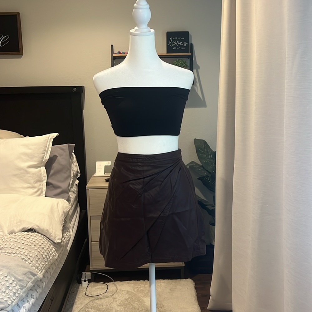 Free People-Faux leather mini skirt